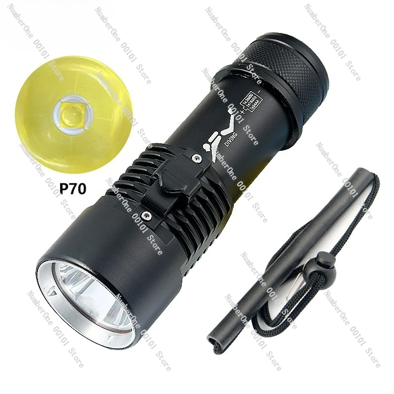 

Mini XHP70 Diving Flashlight LED Outdoor 80m Diving Exploration Aluminum Alloy Strong Light Flashlight G