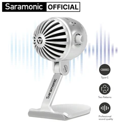 Saramonic SmartMic MTV500 Condenser Cardioid USB Desktop Microphone for Home-recording Studio Podcasting Youtube Streaming Vlog