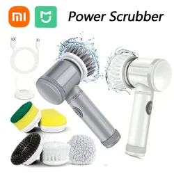 Xiaomi MIJIA Electric Spin Scrubber Bathroom Cleaning Brush Power Scrubber 5 Replaceable Brush Heads Electric Cleaning Brush New