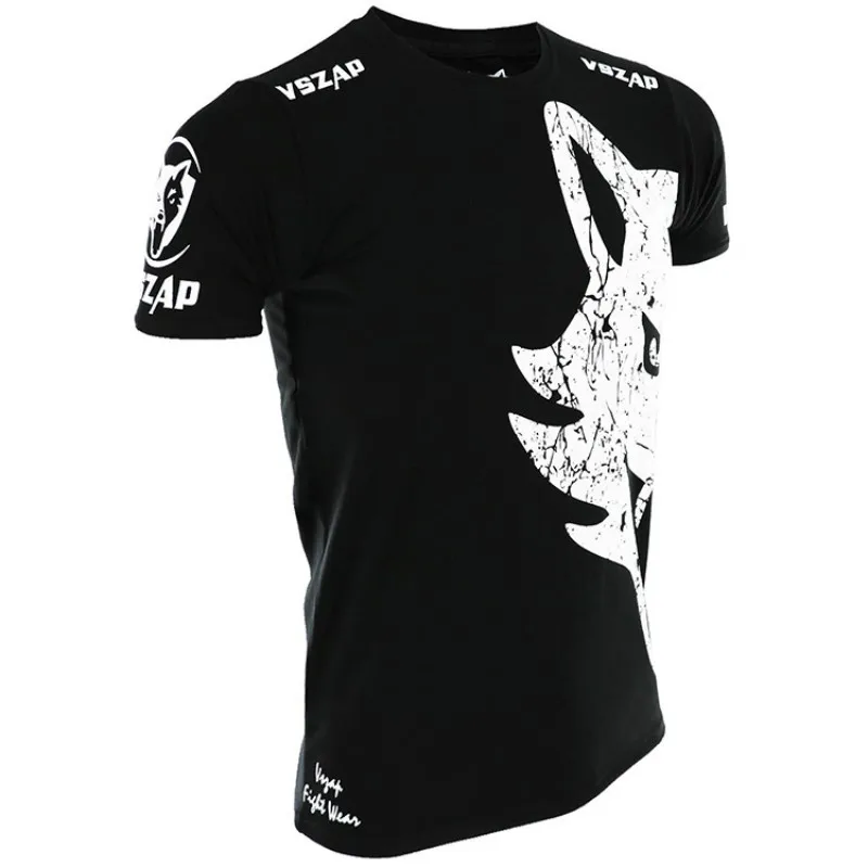 Vzap-Classic MMA T shirt, Rashguard Muay Thai, Fighting Giant Cotton T-shirt
