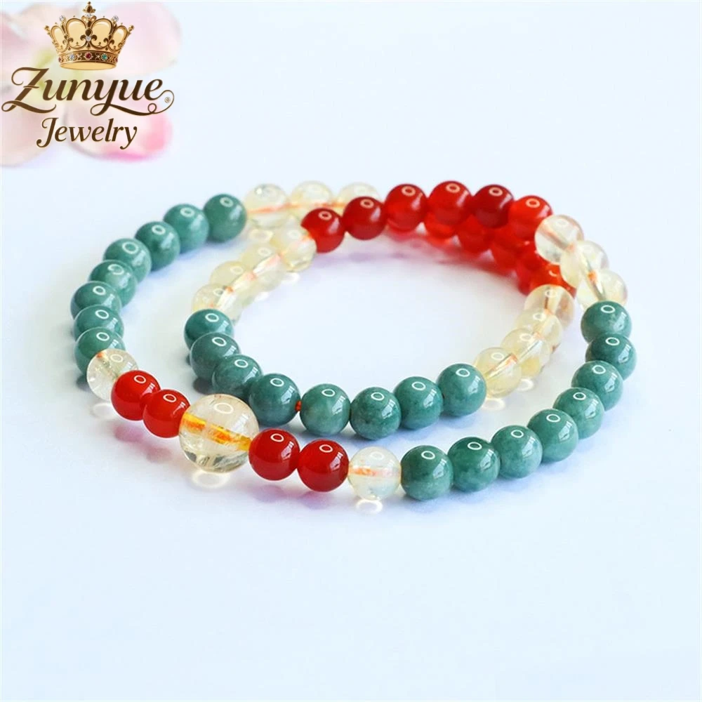 

Натуральный синий водный жадеит, агат, желтый кристалл, браслет с двойным кольцом, ювелирные изделия роскошного качества, модные украшения, изысканные подвески