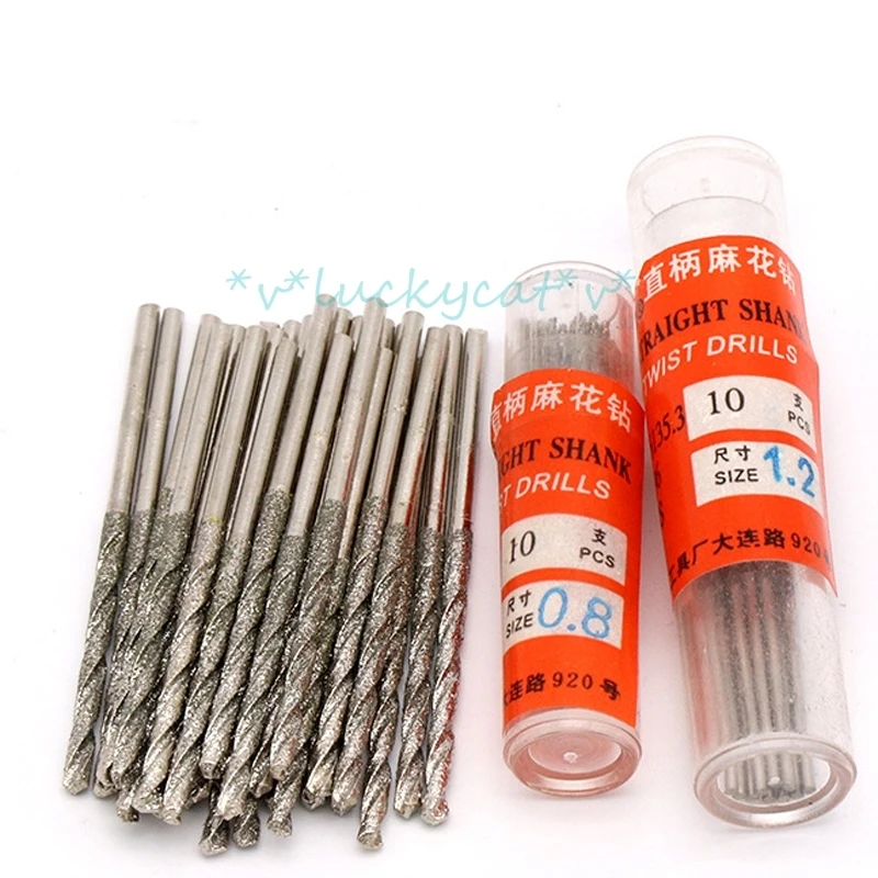 high quality 100pcs Diamond twist drill diamond emery twist drill polishing tool Jade glass agate drilling hole bits needle