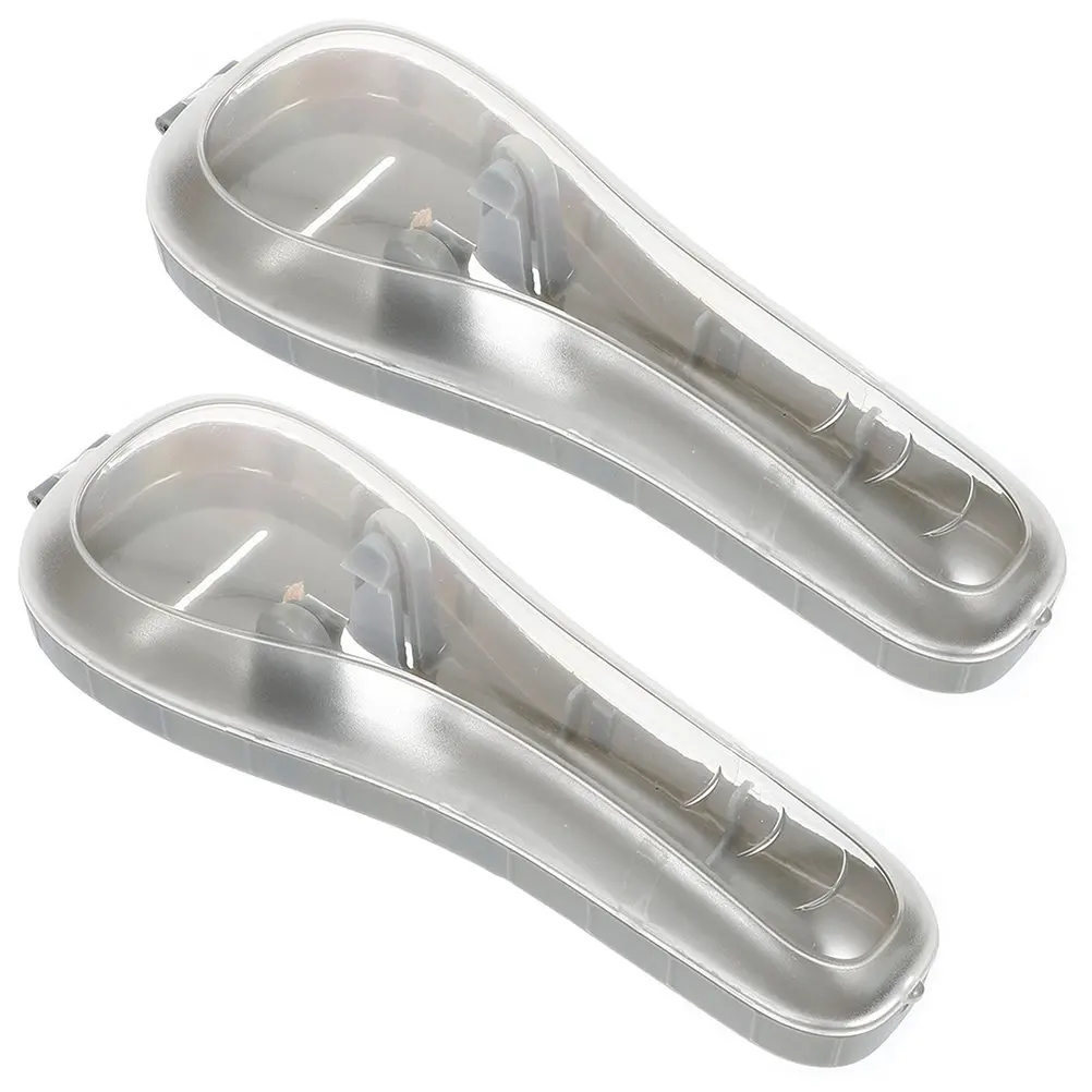 

2 Pcs Barber Travel Case Hard for Men Shavers Hair Shaving Tool Storage Foil Razor