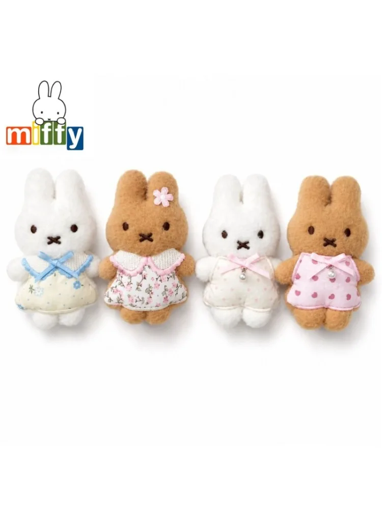 Miffy Kaninchen Plüschpuppe Schlüsselanhänger Taschenanhänger Kaninchenpuppe Aktivitätsgeschenk Puppen-Ornament