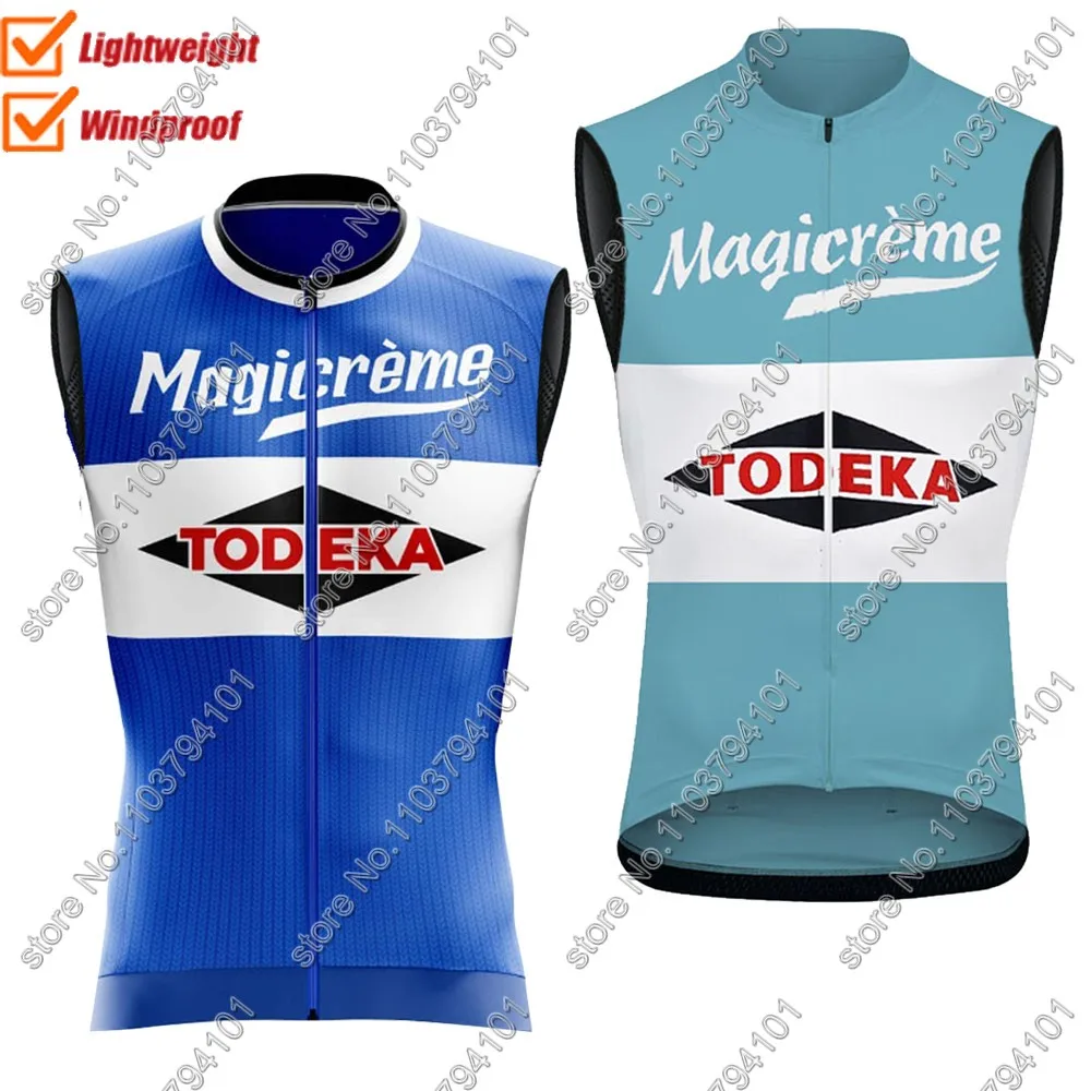 2024 Maillot Magicreme Team Cycling Vest Windproof  Wind Vest Summer Belgium Bike Jersey Sleeveless Clothes MTB Ciclismo