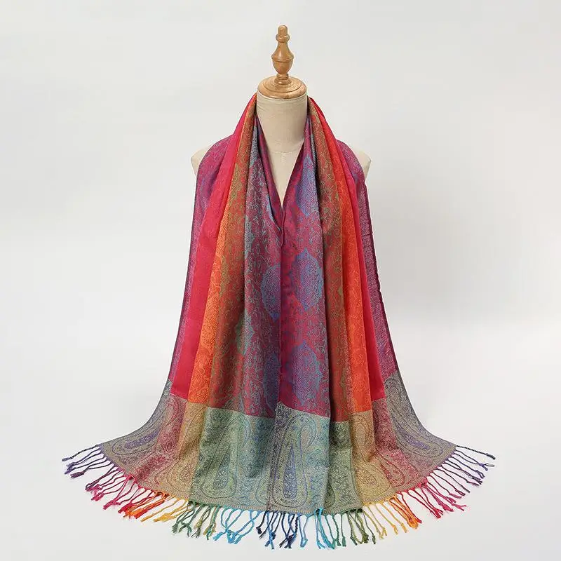 

Tassel oulder Wrap Women's Trendy Ethnic adient Embroidery Scarf Faionable Autumn Spring Decorative Accory