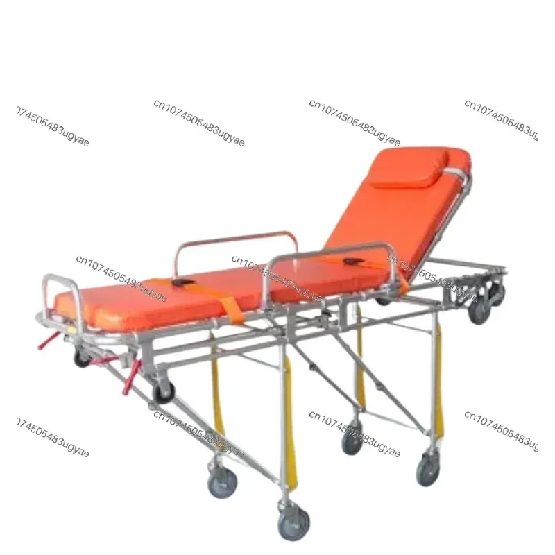 

Stainless steel stretcher car Medical patient transfer car trolley rescue bed transfer flat car