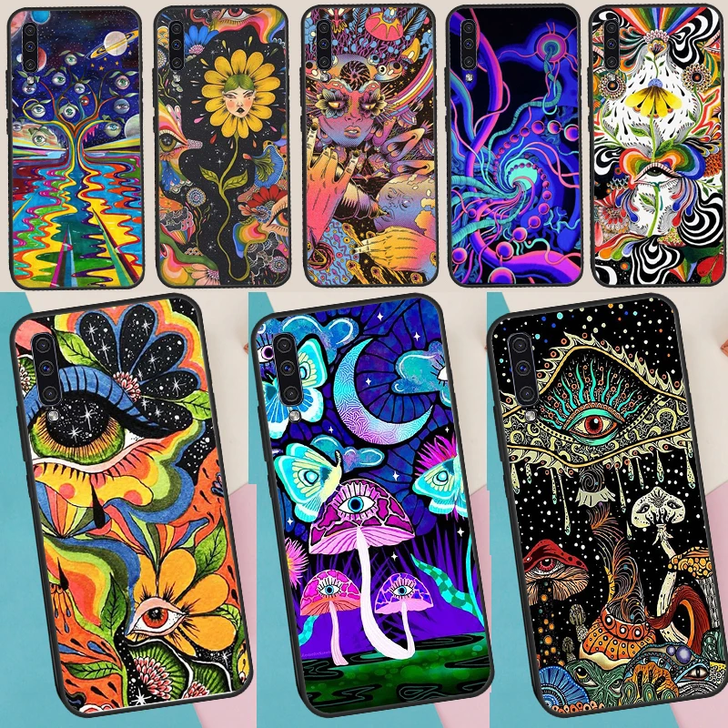 Colorful Psychedelic Art Case For Samsung Galaxy A53 A33 A13 A15 A35 A55 A56 A06 A16 A26 A36 A32 A52 A14 A34 A54 A17