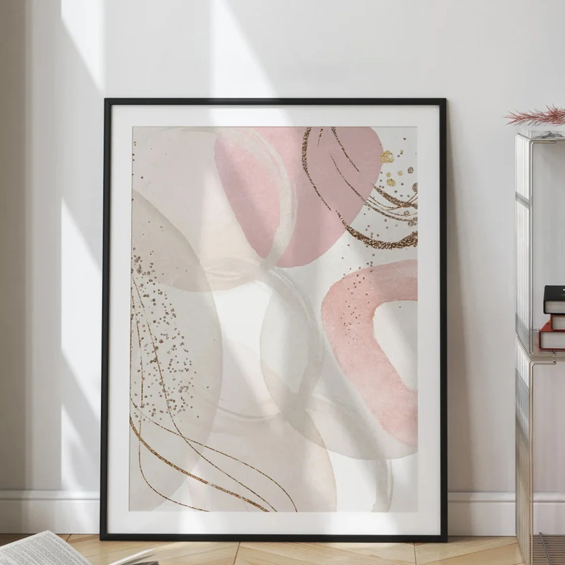 3pcs Set Wall Art Pink Canvas Print Painintg Modern Abstract Art Minimalist Living Room Wall Decor Blush Pink Decor Gift Poster view 4