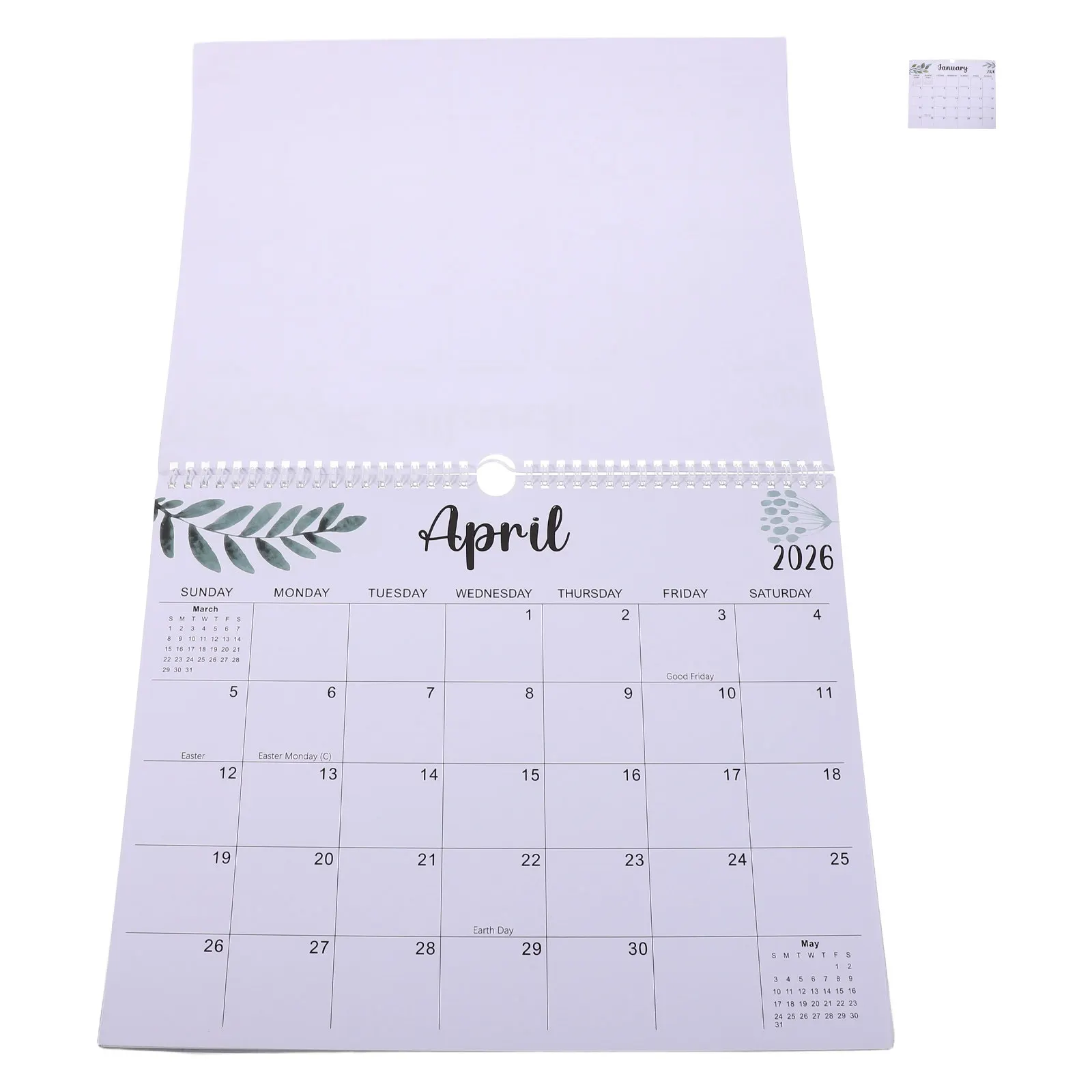 

2027 Hanging Calendar 18 Month Home 2026-2027 Wall Planner White Aesthetic for Office