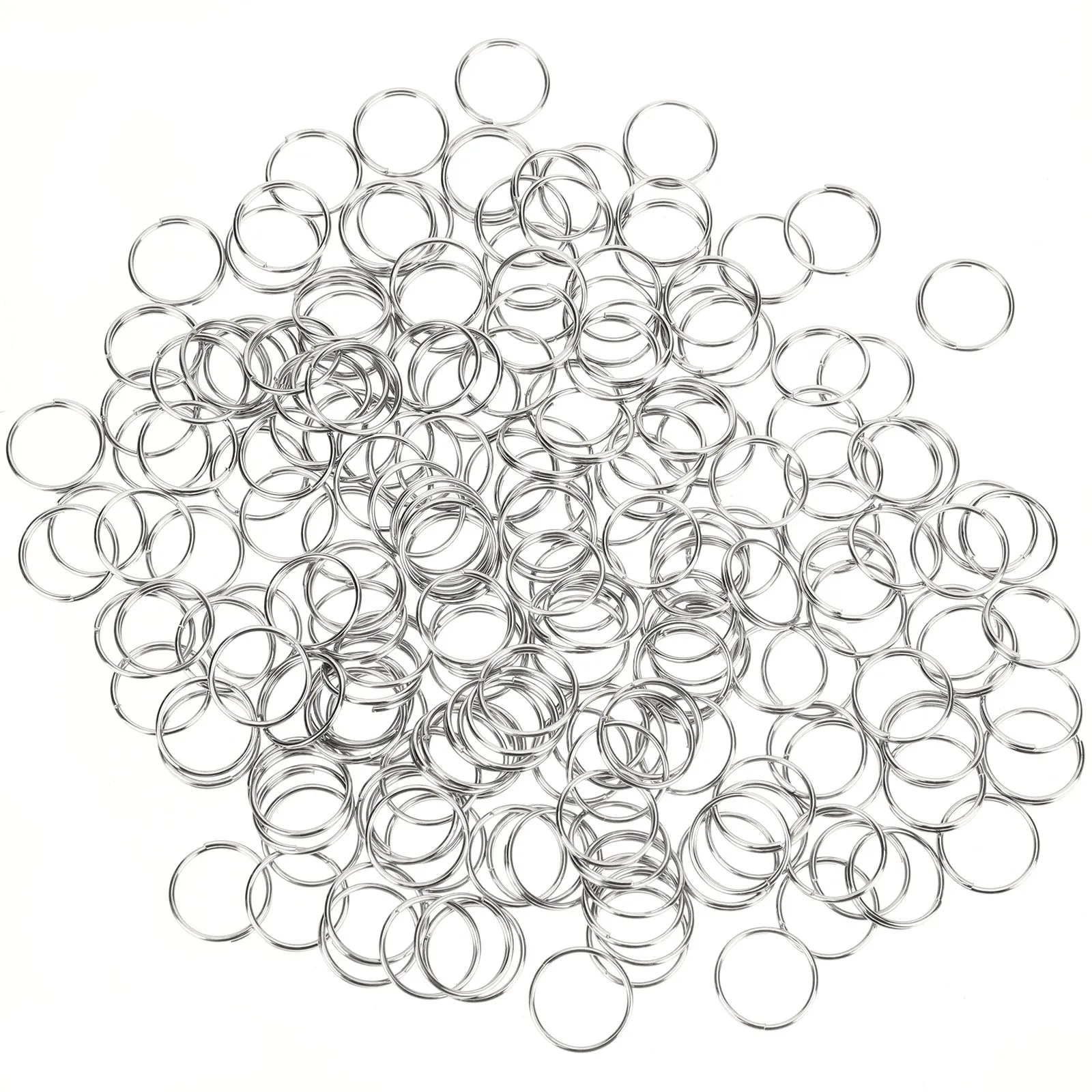 200Pcs Stainless Steel Split Key Rings Round Key Chain Rings for Organizing Door Car Keys Hanging Bottle Openers DIY Jewelry