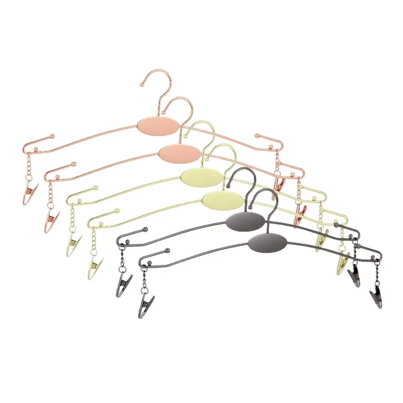 

10PCS Metal Lingerie Hanger for Underwear Shop Non-Slip Bra & Panties Clips Iron Clothes Hanger for Clothing Store Display Use