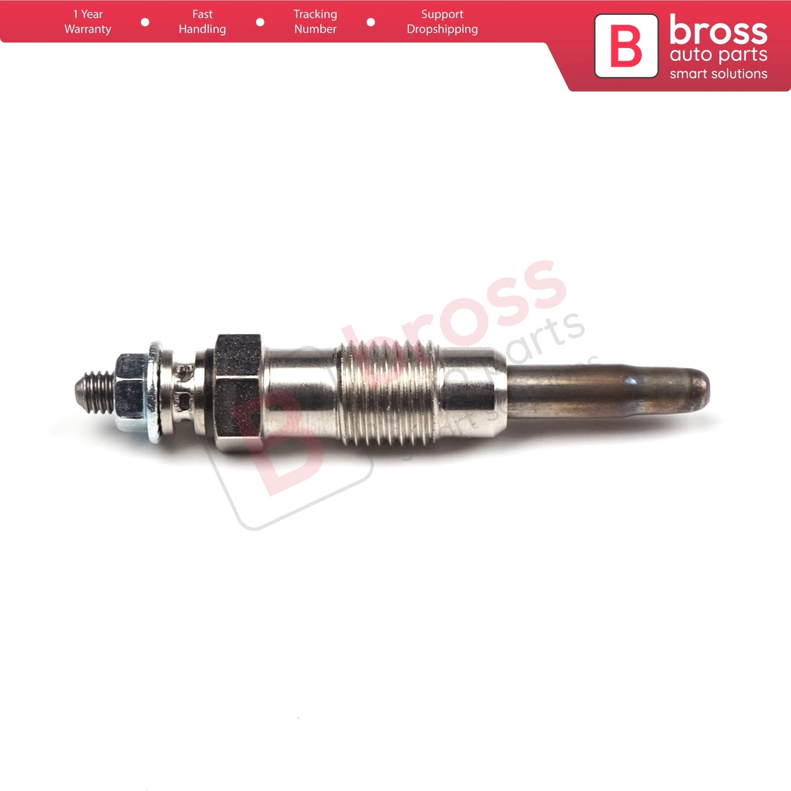 Bross Auto Parts BGP34 1 Piece Heater Glow Plugs GX70, 11590001, GN858 for Mercedes Ssangyong Daewoo Fast Shipment Free Shipment