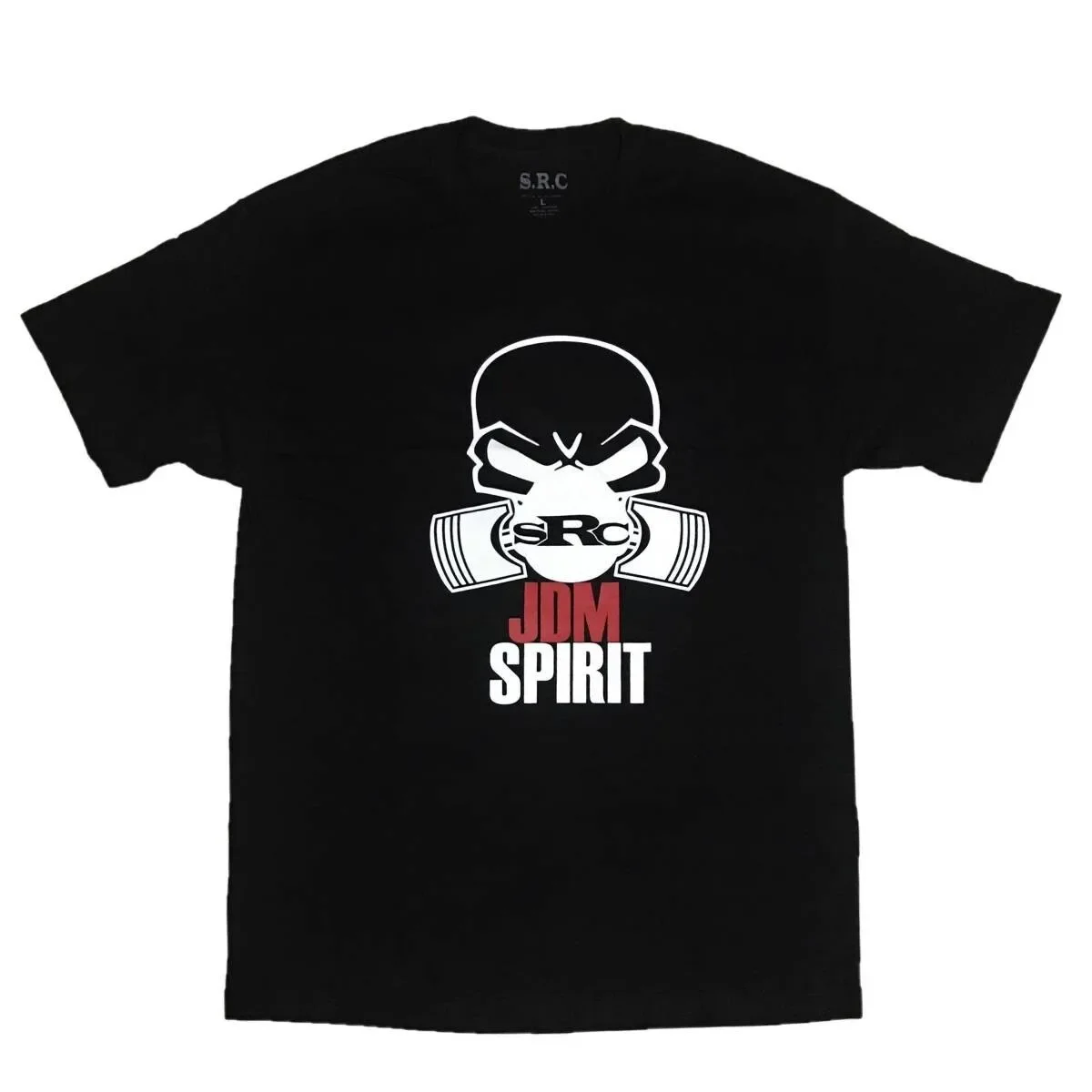 S.R.C Street Racerz Connection JDM SPIRIT Skull Logo T-shirt Black M