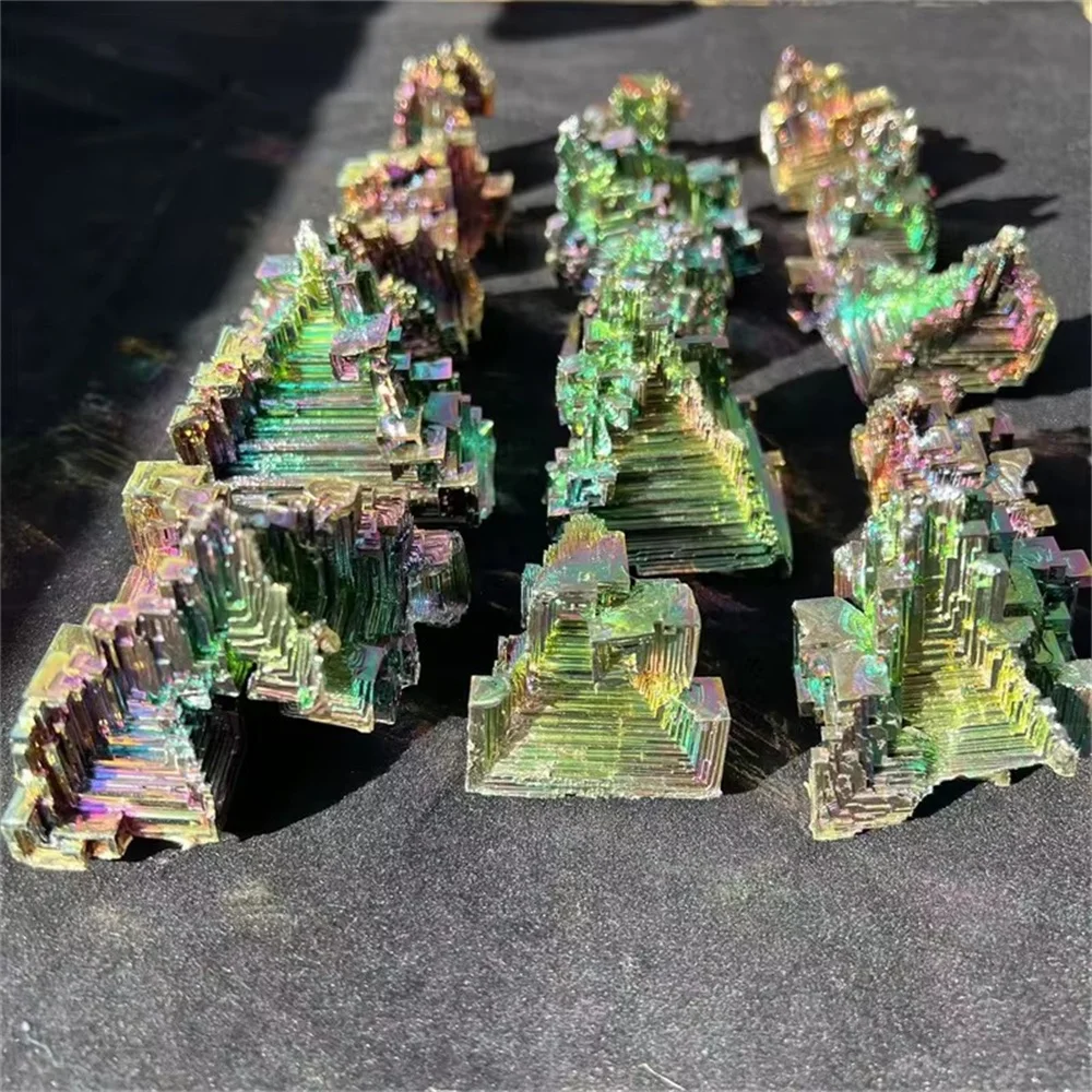 Wholesale Nature High Quality Bismuth Crystal Pyramid  for Home Decoration Gemstone Reiki Healing Meditation 1pc