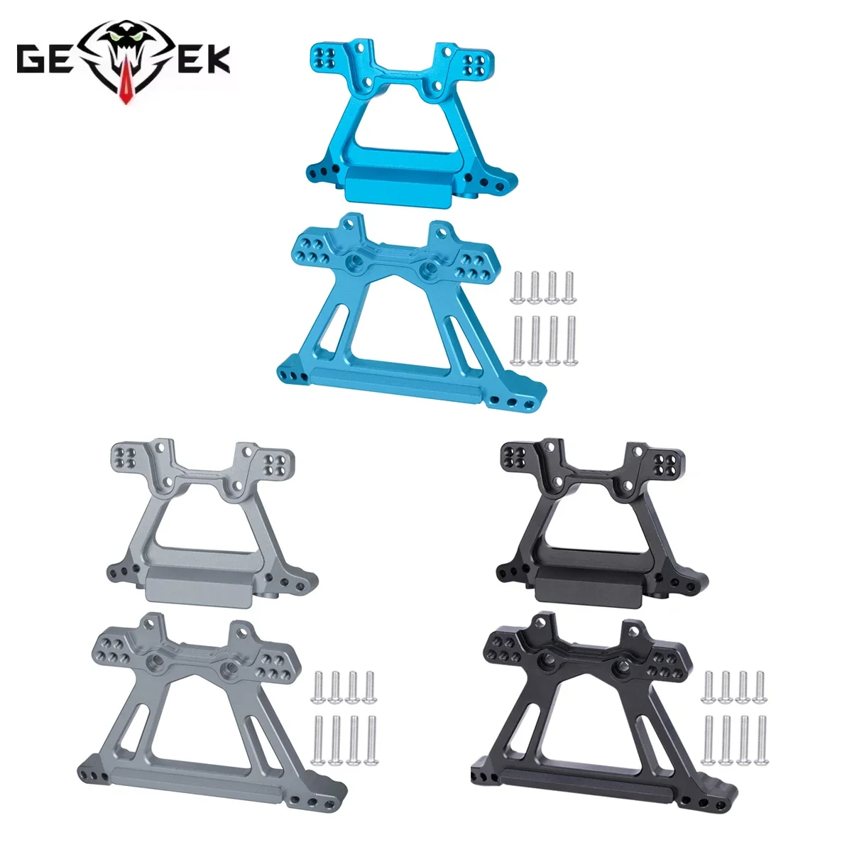 1Set Aluminum Alloy Front and Rear Shock Tower for 1/10 Traxxas BL-2S Slash 4x4 4WD RC Car Replacement Upgrade Parts