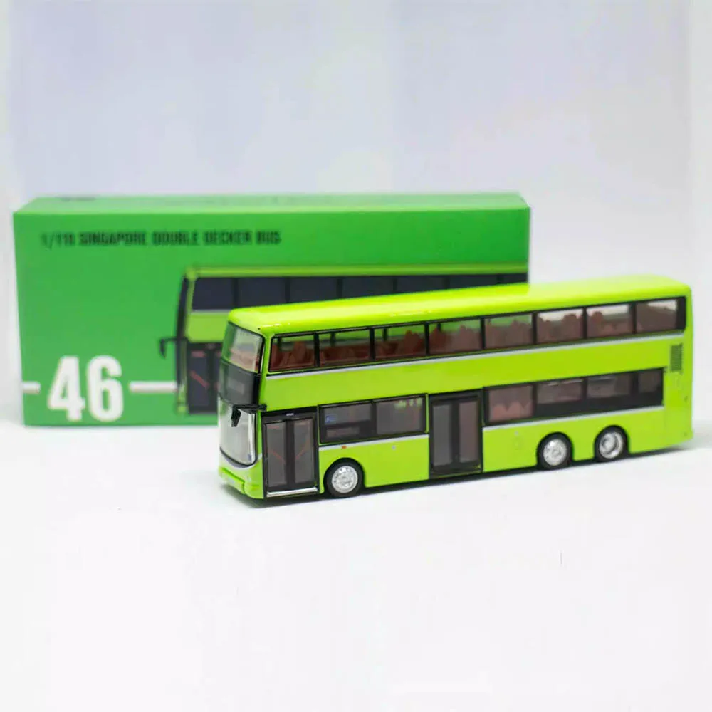 1/110 Singapore Double-decker Bus Model Collection Gift Bus Model Toy