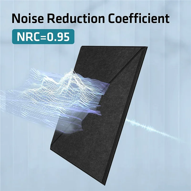 

ABLB-12 Pack Acoustic Panels, 12 X 12Inch Decorative Soundproofing Panels, Wall And Ceiling Acoustical Panels
