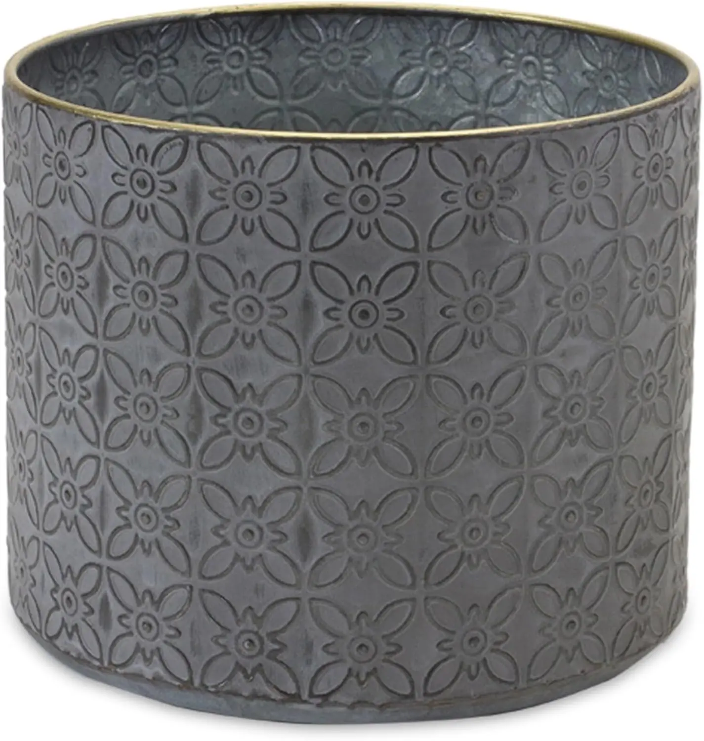 Geometric Metal Planter (Set of 4) Grey