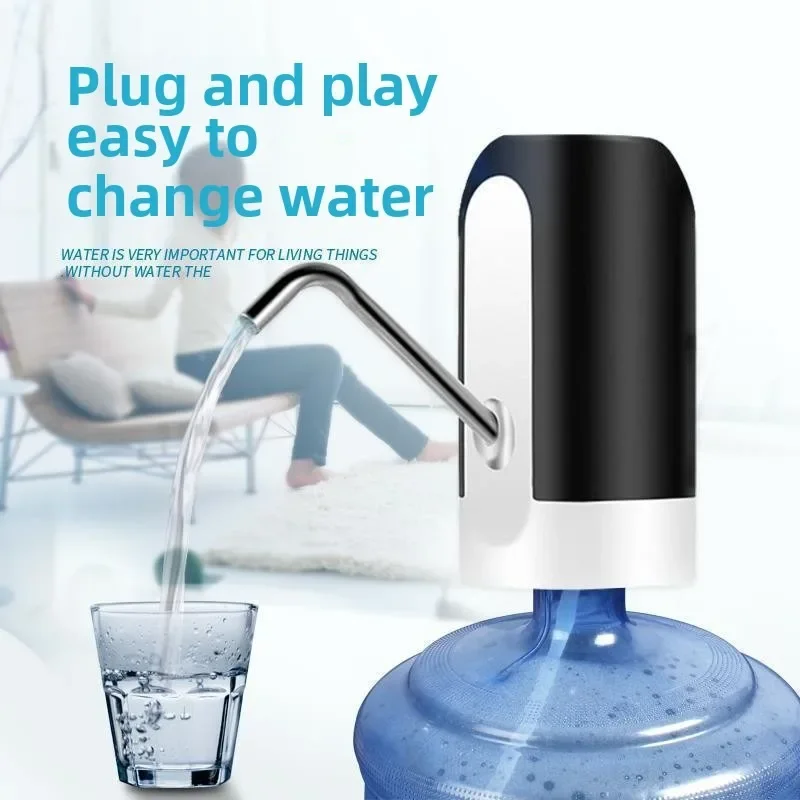 Hot Portable Electric Water Dispenser Pump USB Rechargeable Bucket Tool for 5 Gallon Bottles Carboy Bar Drinkware Kitchen Dining