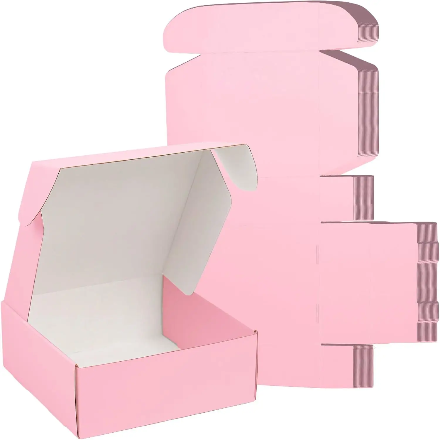

8x8x3 Pink Corrugated Cardboard Mailer Boxes for Small Items, Pack of 30