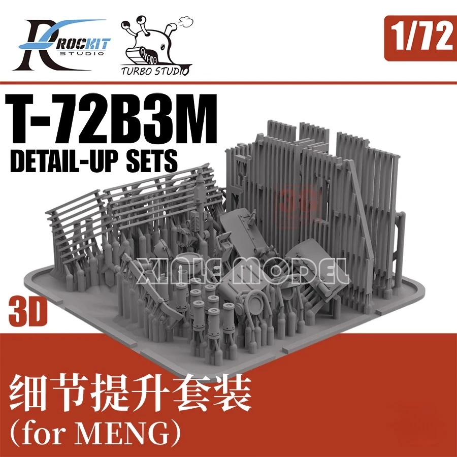 

Alexen Models RocKit 3D Printing 720601 1/72 T-72B3M Комплект для улучшения деталей, для аксессуаров Meng DIY