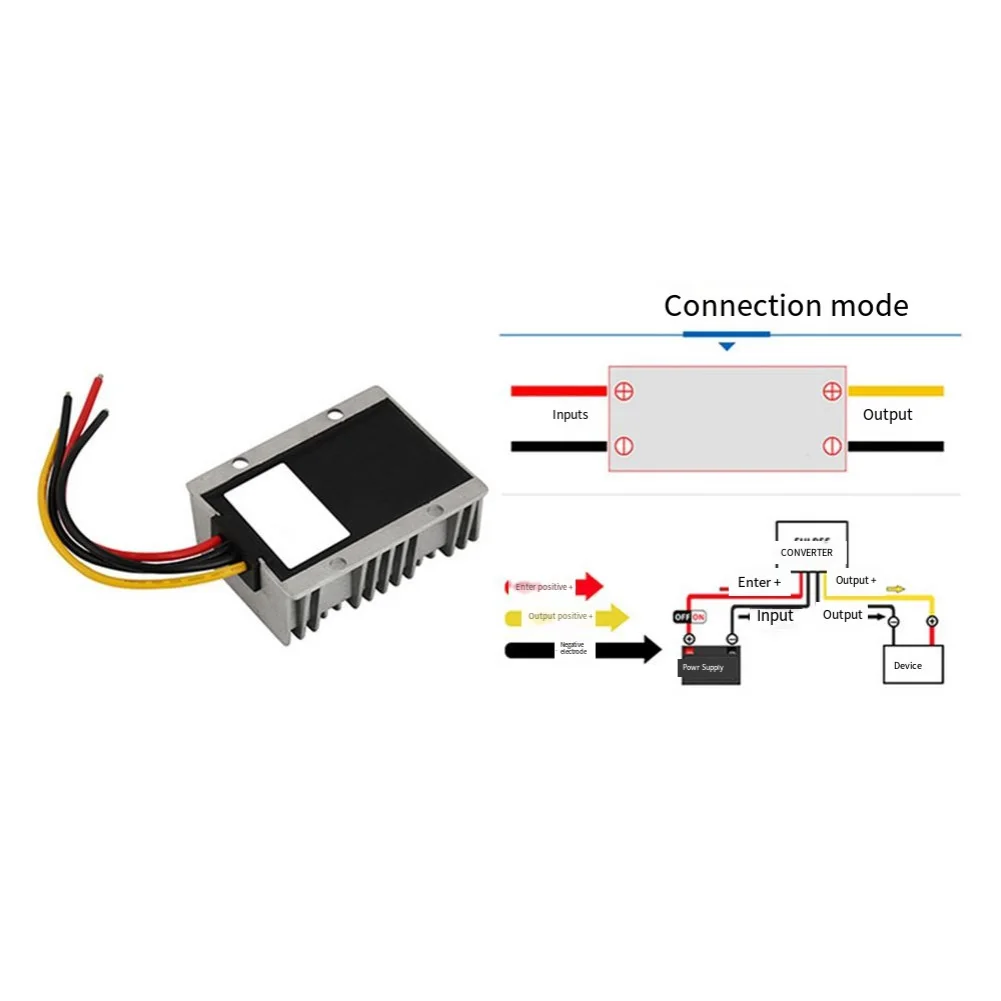 DC-DC Voltage Regulator WG9-40S2415 9V-40V Input to 24V 15A Output Step Up Down IP67 Waterproof Aluminum Housing