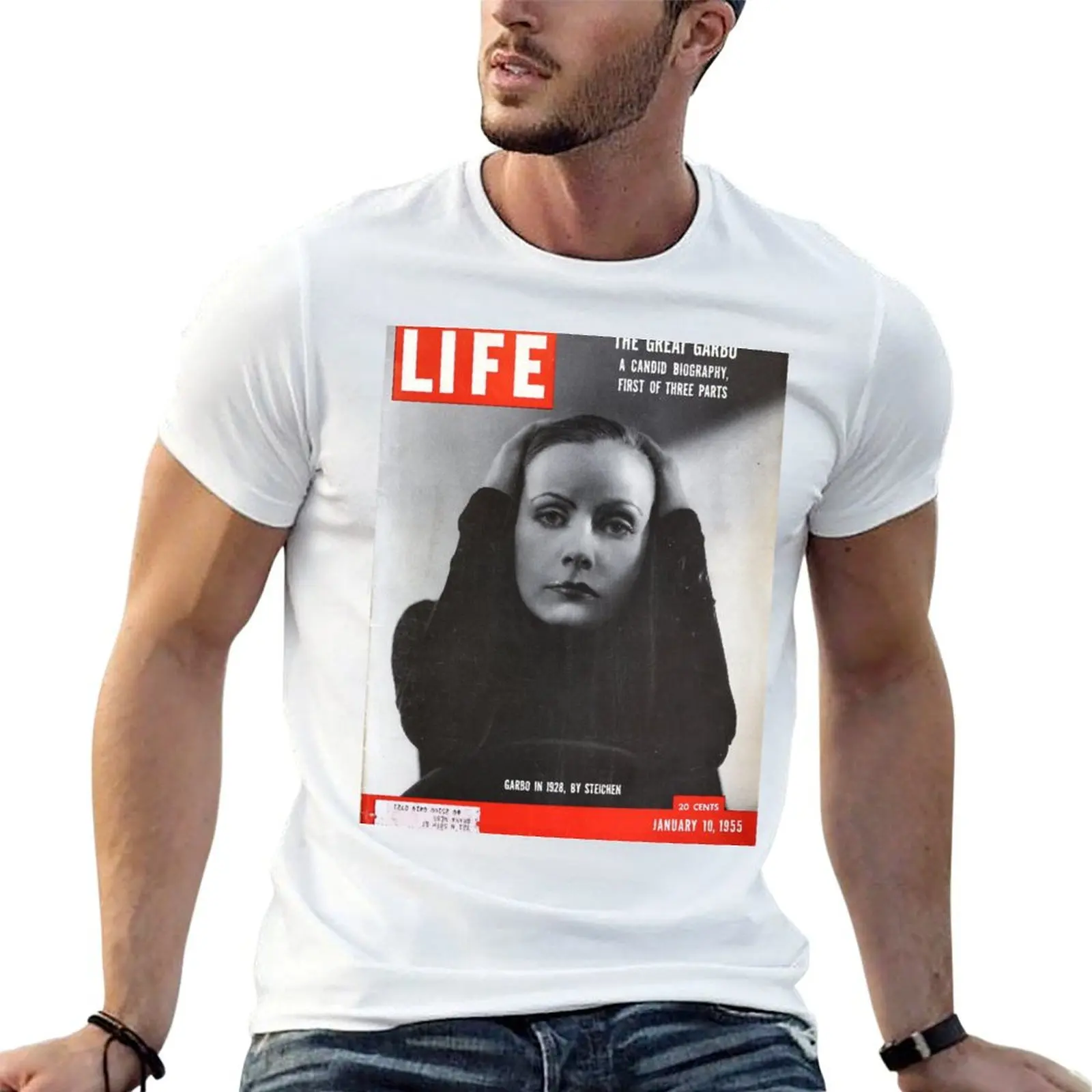 Camiseta Life The Great Garbo, camisetas para hombre, paquete de camisetas blancas para hombre, camiseta de algodón pesado para hombre, camiseta de diseñador
