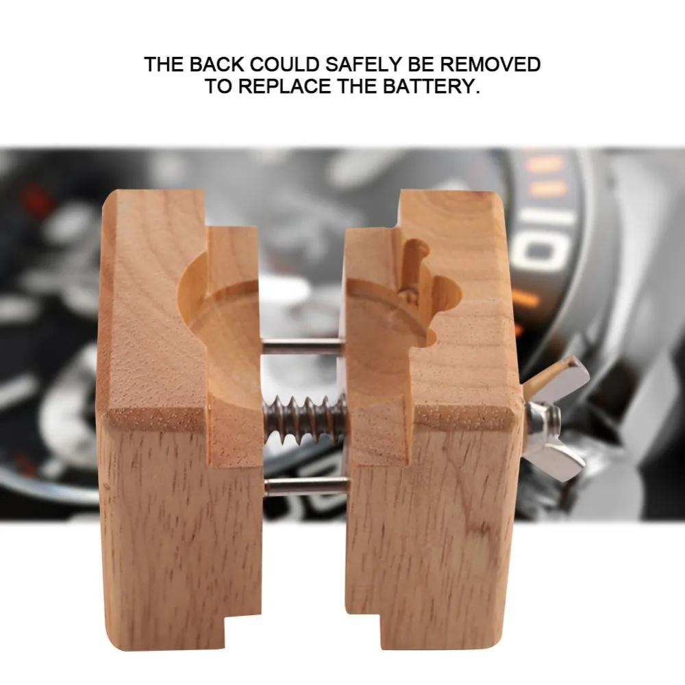 Professionelle Holz Material Uhr Fall Halter Einstellbare Werkzeug Uhr Reparatur Werkzeug Uhrmacher Werkzeug Uhr Fall Öffnung