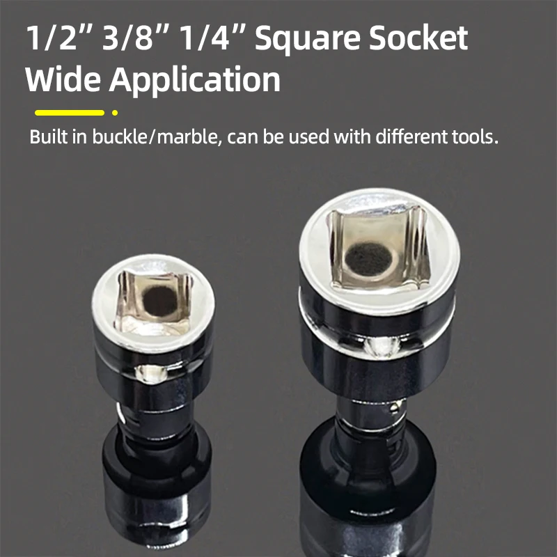 Quick Change Bit Holder Set Square Drive to Hex Shank Socket Adapter 1/4