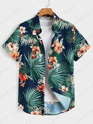 Men Hawaiian Shirts Tropic Floral 3d Print Shirts Men Women Fashion Social Beach Shirt Turn Down Collar Blouses Cuba Camisas Boy