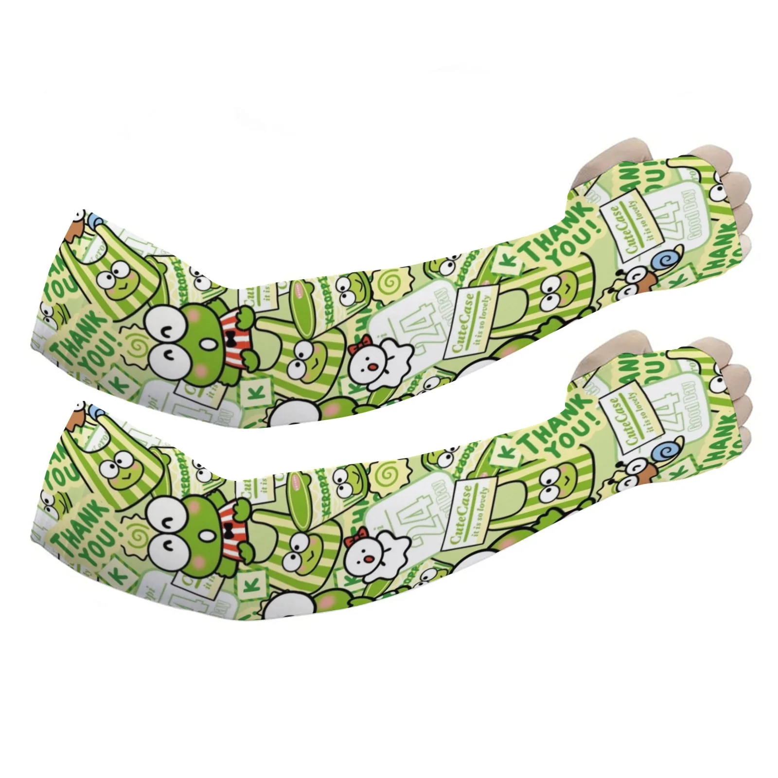 أكمام Keroppi Sanrio Ice الأنيقة الرائعة للغاية وقابلة للتخصيص - شمس - واقية، قابلة للتنفس وسريعة - جافة لأيام ممتعة مثيرة