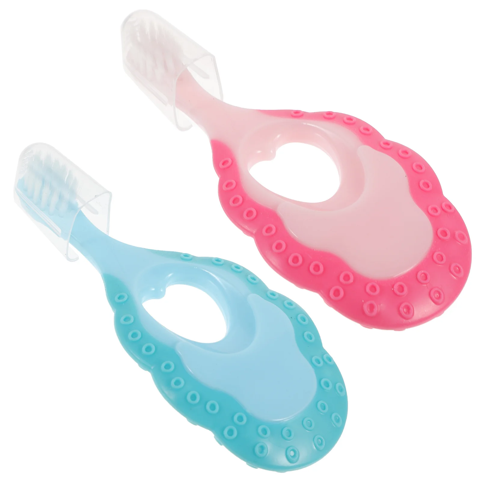 

2pcs Kids Toothbrush Toddler Infant Brush Soft Bristles Baby Oral Care Daily Use Children Dental Toothbrush