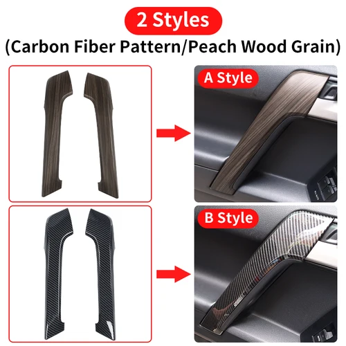 Imagen 2 del producto Para 2010-2023 Toyota Land Cruiser Prado 150 Piezas de cambio de cubierta de manijas de puerta LC150 FJ150 Serie Accesorios interiores mejorados 2022 2021 2020 2019 2018 2017 2016 2015 2014 2013 2012 2011