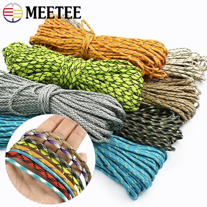 

20/30/50M 5mm 7 Core Paracord Rope for Camping Tent Bracelet Weaving Cords Keychain Decorative Ropes DIY Outdoor Survival Cord