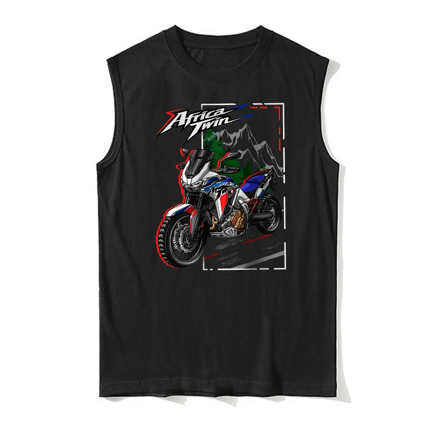 2020-2024 Models CRF1100L Africa Twin Motorcycle Tank Top 100% Cotton O-Neck Casual Mens Vests Sleeveless Tee Rider Streetwear