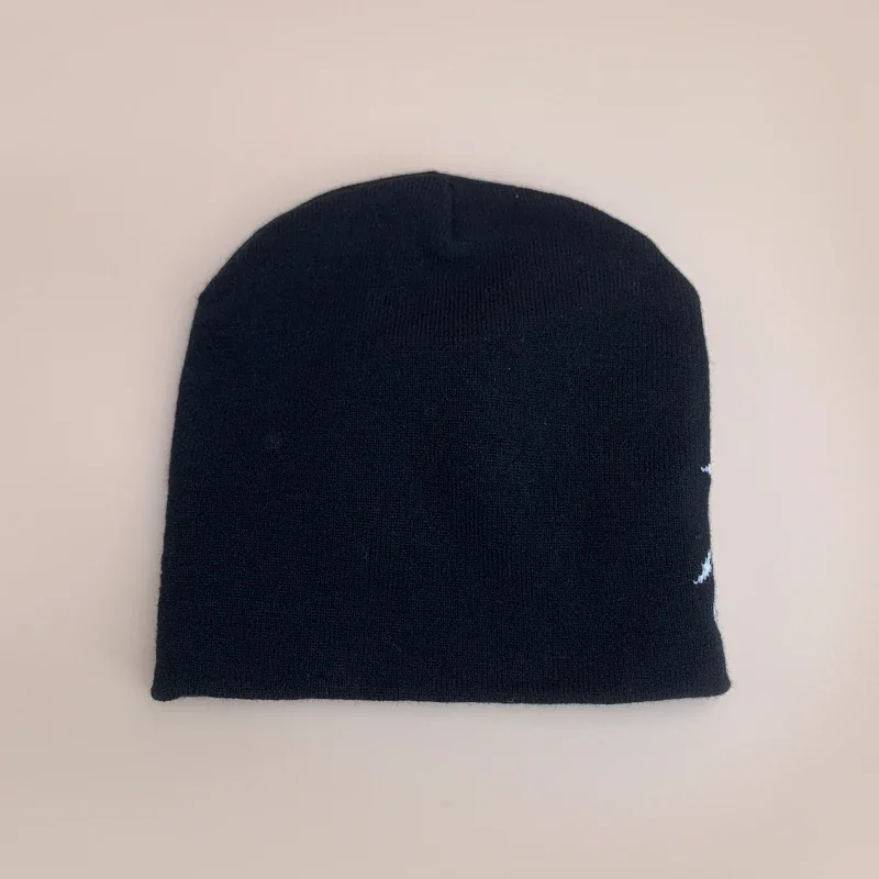 Personal European Style Pattern Wool Knitted Hats Autumn and Winter New Niche Warm Hip Hop Versatile Skate Fashion ins Beanies