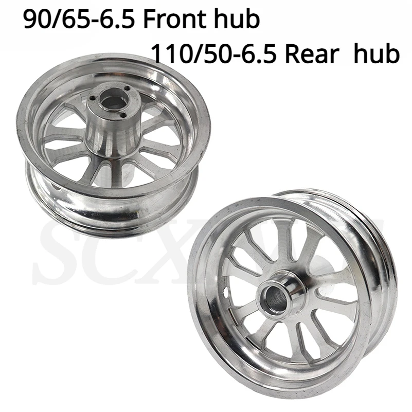 Rear 110/50-6.5  front 90/65-6.5 Aluminum alloy vacuum wheel hub for pocket bike 47cc 49cc motorcycle part pocket bike
