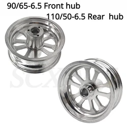 Rear 110/50-6.5 front 90/65-6.5 Aluminum alloy vacuum wheel hub for pocket bike 47cc 49cc motorcycle part pocket bike