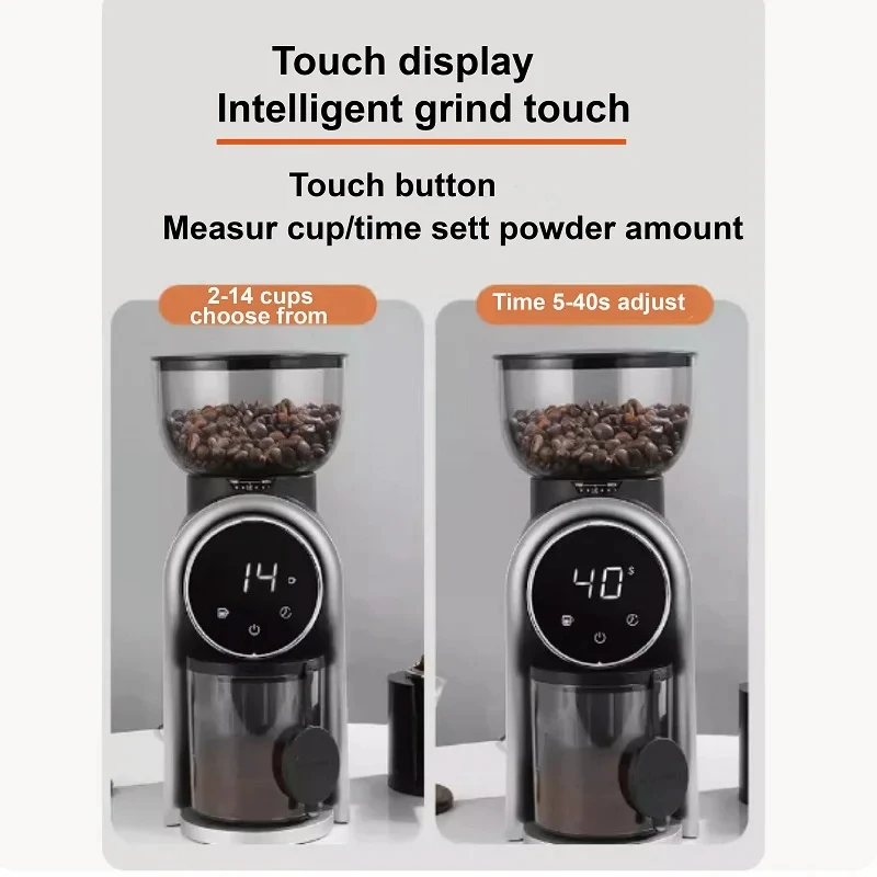 110V/220V Commercial /Home Bean Grinder Electric Bean Grinder Coffee Bean Grinder Hand Brewed Italian Grinder Thickness Adjust