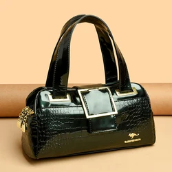 Luxury Designer 3 Layers Purses and Handbags Fashion Leather Top-Handle Bags for Women 2024 Female Crocodile Pattern Casual Tote