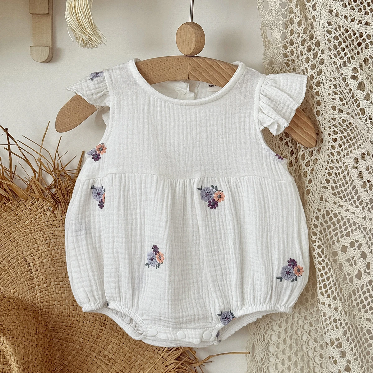 Baby zomerbloemborduurwerk dri - Baby Clothing Clearance recensie en prijs