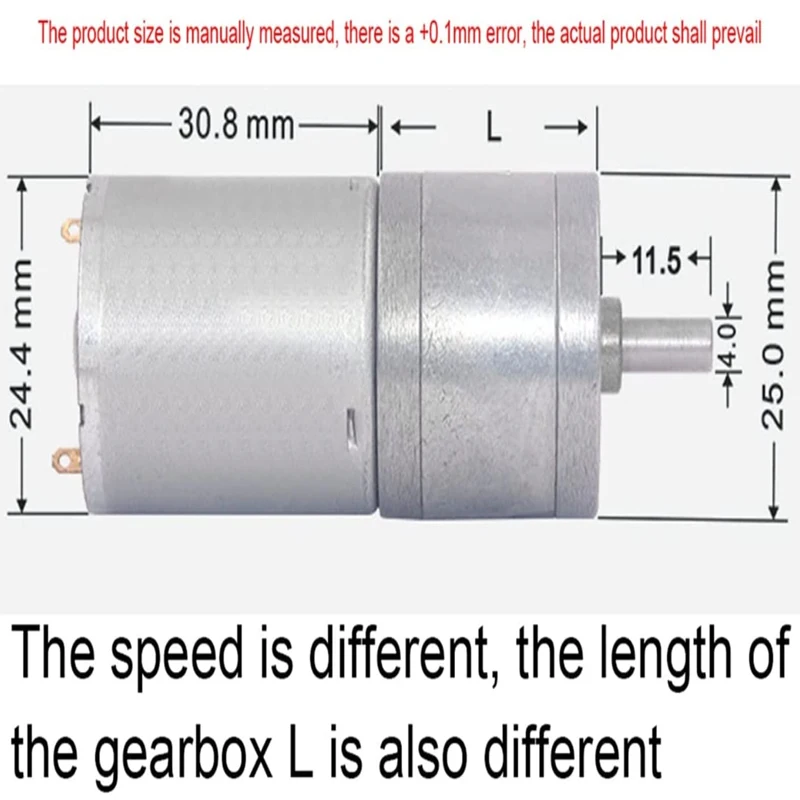 

Двигатель замедления микропостоянного тока с высоким крутящим моментом JGA25-370 12 В 24 В 6 В миниатюрное регулирование медленной скорости небольшой двигатель 12 об/мин ~ 1971 об/мин