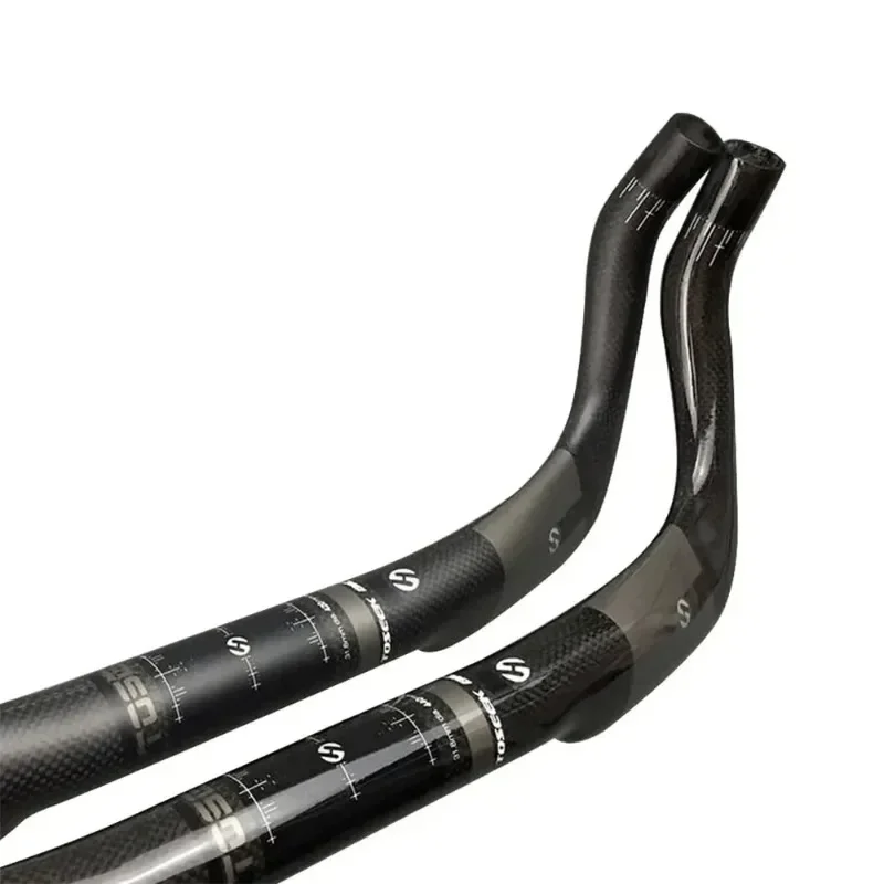 TOSEEK 400 مللي متر 420 مللي متر 440 مللي متر الطريق دراجة المقود ألياف الكربون 31.8 مللي متر دراجة المقود الترياتلون مقود الدراجة بولهورن قطرة بار #4
