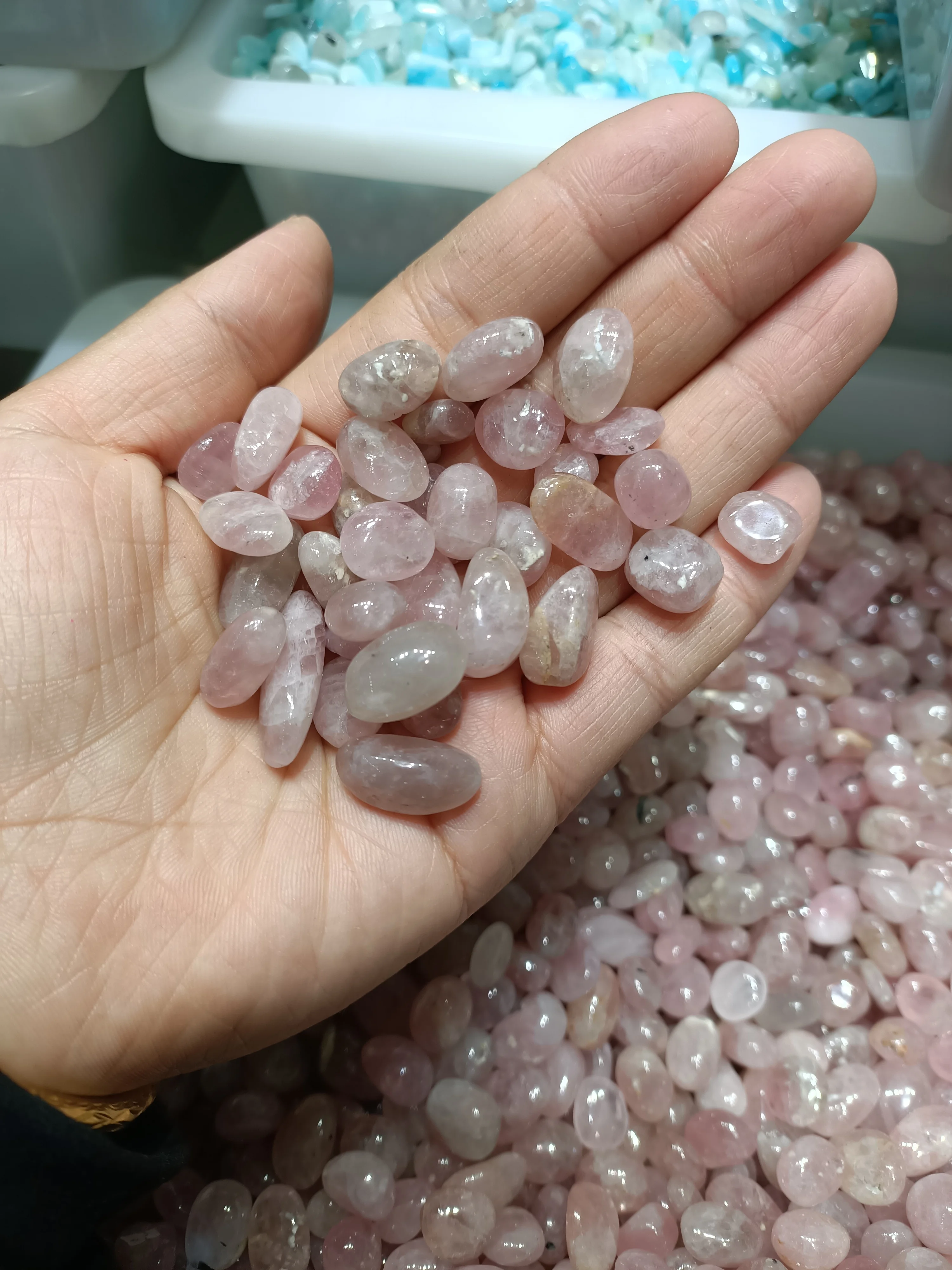 100% Natural Pink Crystal Powder Crystal Gravel Rock Raw Gem stone Mineral Fish Tank Bonsai Decoration Energy Stone