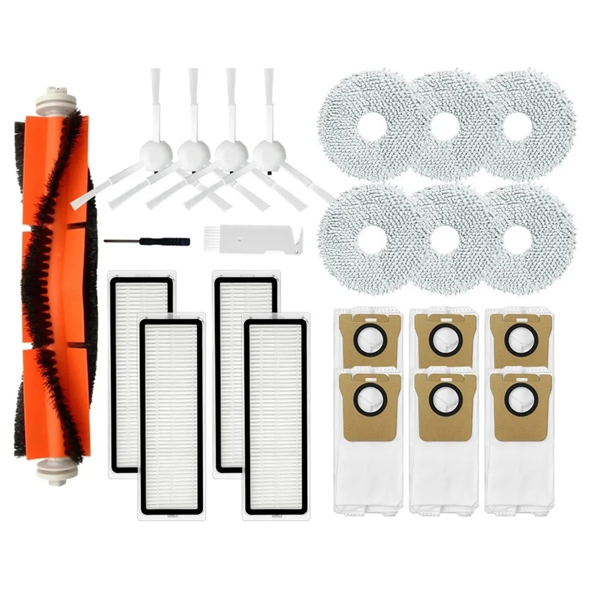 فلتر Hepa كيس غبار من القماش الممسحة ، شاومي ميجيا أومني B101CN ، X10 Plus ، دريم S10 برو ، L10S الترا ، فرشاة جانبية رئيسية