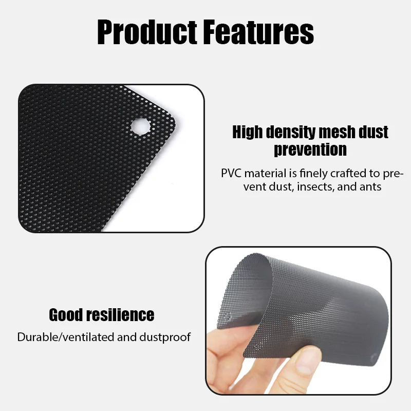 1M PC Chassis Cooling Dust Mesh PVC Net Guard Fan Cover Dust Filter Network Net Case Dustproof Net Cover for Computer