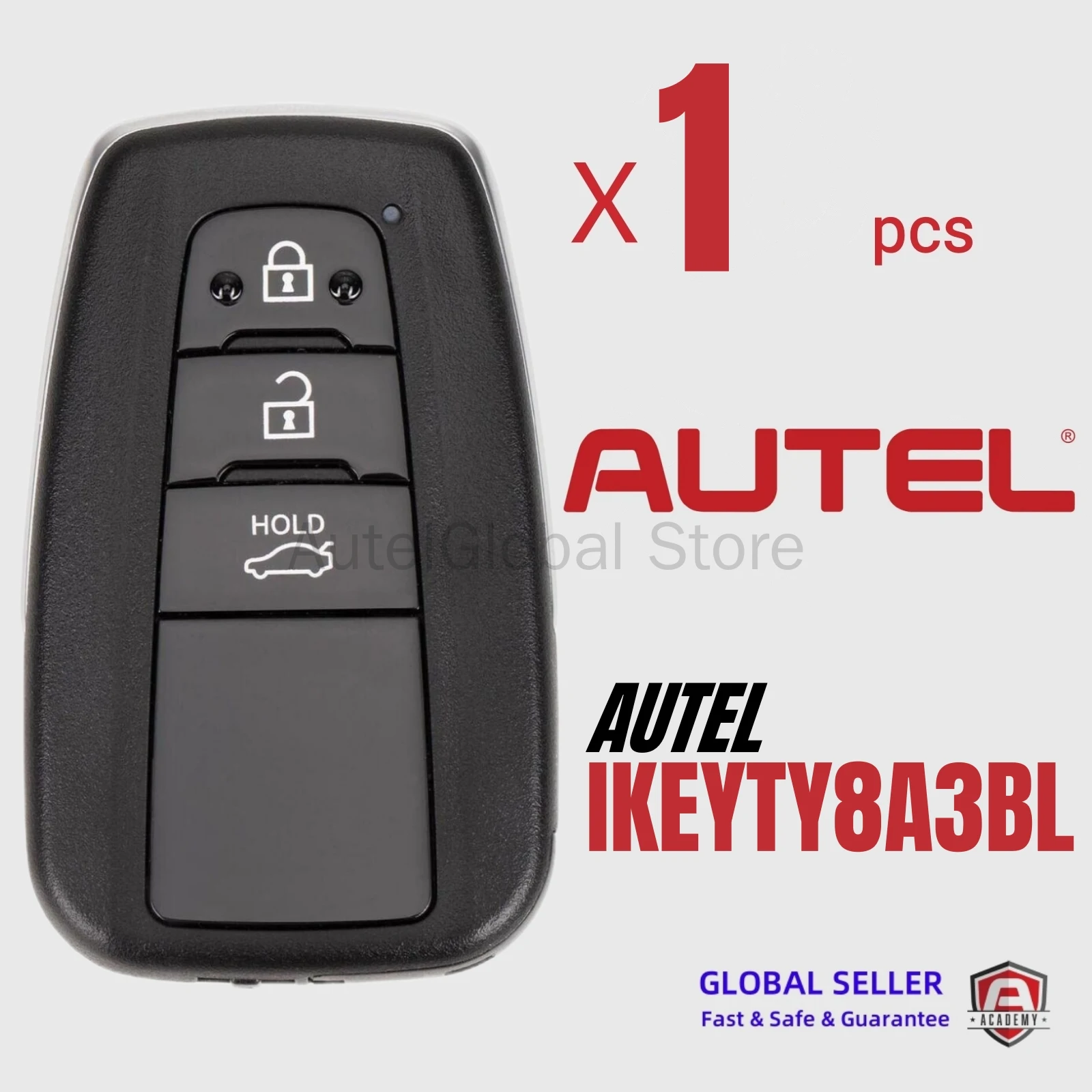 

1PCS Autel IKEYTY8A3BL Universal Smart Remote Key 3 Buttons For Toyota For Autel Smart Key For KM100 IM508 IM608 KM100E