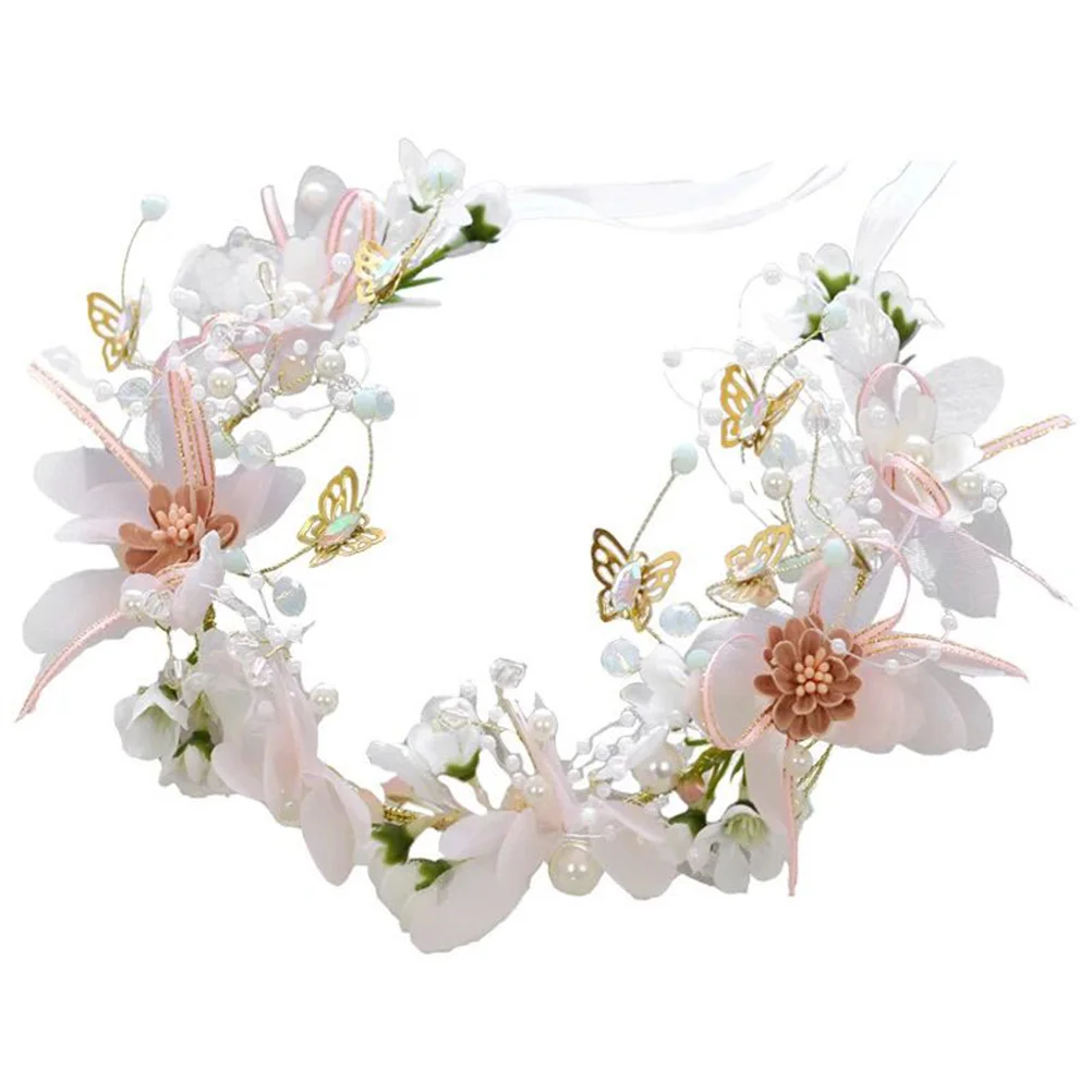 

Flower Headband Elegant Beads Cloth Flower Bridal Headpiece Lightweight Comfortable Wedding Party Prom Hair Accessories