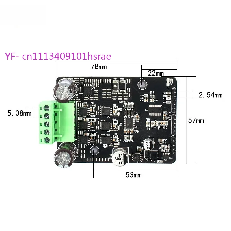 

Three Phase DC Brushless Motor Drive Board High Power 1600W 20A Hall Control Circuit Board